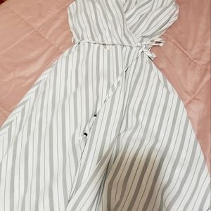 Calvin Klein size 4, gray and white dress